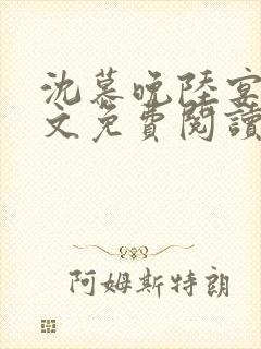 沈慕晚陆宴迟全文免费阅读