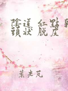 阴道 红点 乳头状 脱皮