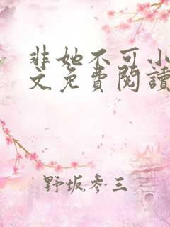 非她不可小说全文免费阅读无弹窗