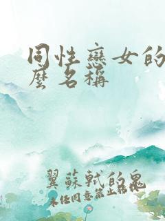 同性恋女的叫什么名称