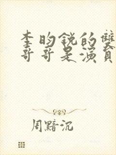 李昀锐的双胞胎哥哥是演员吗