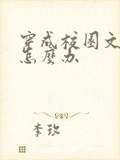 穿成校园文女神怎么办