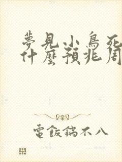 梦见小鸟死了是什么预兆周公解梦