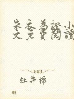 朱衣为证小说全文免费阅读笔趣阁