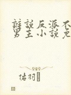 谁说反派不能当男主小说免费阅读