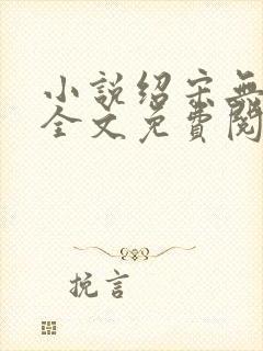 小说绍宋无弹窗全文免费阅读