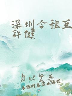 深圳合租互换记许健