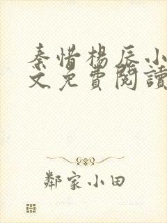 秦惜杨辰小说全文免费阅读无弹窗