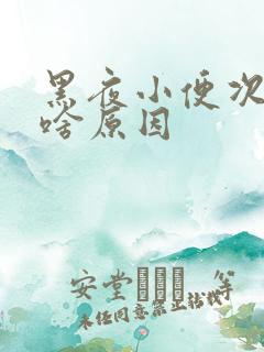 黑夜小便次数多啥原因