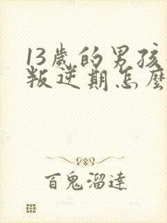 13岁的男孩子叛逆期怎么教育