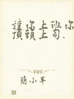 让你上班你娶了顶头上司.