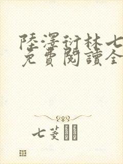 陆泽衍林七小说免费阅读全文