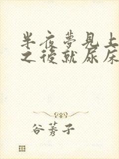 半夜梦见上厕所之后就尿床是怎么回事