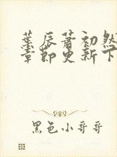 叶辰萧初然最新章节更新下