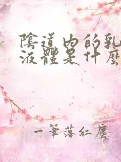 阴道内的乳白色液体是什么