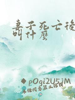 妻子死亡后丈夫叫什么