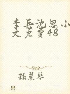 李兵沈思小说全文免费48