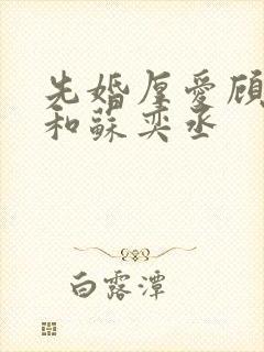 先婚厚爱顾安然和苏奕丞