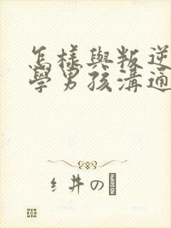 怎样与叛逆期厌学男孩沟通