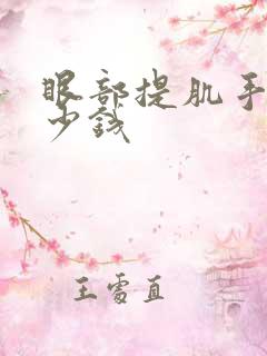 眼部提肌手术多少钱