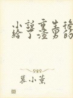 小说重生后我嫁给了渣男的死对头