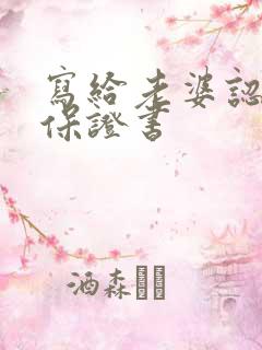 写给老婆认错的保证书