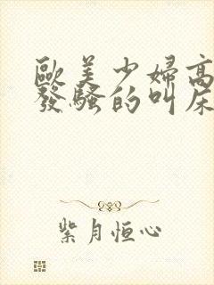 欧美少妇高潮时发骚的叫床视频