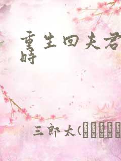 重生回夫君大婚时