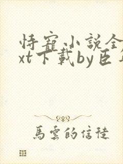 恃宠小说全文txt下载by臣年