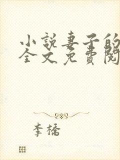 小说妻子的秘密全文免费阅读全文