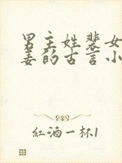 男主姓裴女主姓姜的古言小说