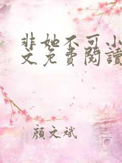 非她不可小说全文免费阅读无弹窗