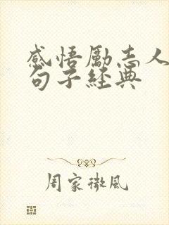 感悟励志人生的句子经典