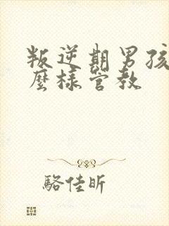 叛逆期男孩子怎么样管教