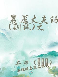 严厉丈夫的管教(训诫)文