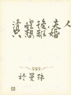 清醒后,夫人她只想离婚