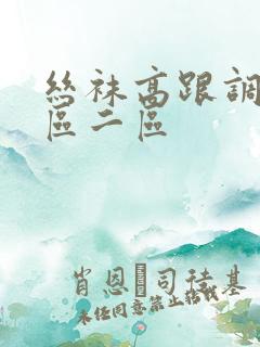 丝袜高跟调教一区二区