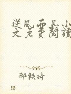 逆风而且小说全文免费阅读双男主