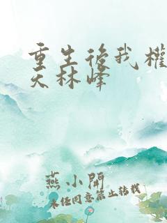 重生后我权势滔天林峰