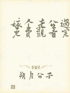 嫁个老公过日子免费观看完整版