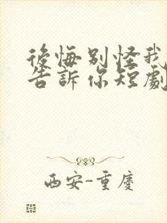 后悔别怪我没有告诉你短剧免费观看