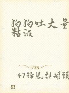 狗狗吐大量透明粘液