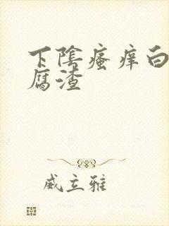 下阴瘙痒白带豆腐渣