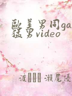欧美男同gay猛男video