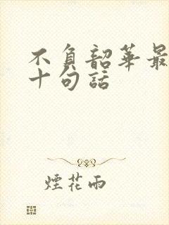 不负韶华最经典十句话