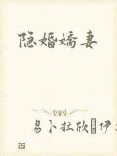 隐婚娇妻