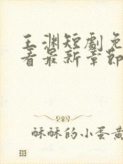 王渊短剧免费观看最新章节