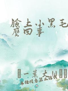 脸上小黑毛是怎么回事