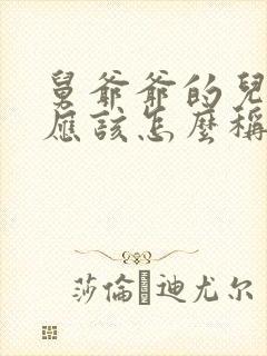 舅爷爷的儿子我应该怎么称呼