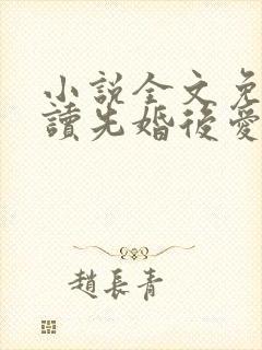 小说全文免费阅读先婚后爱